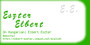 eszter elbert business card